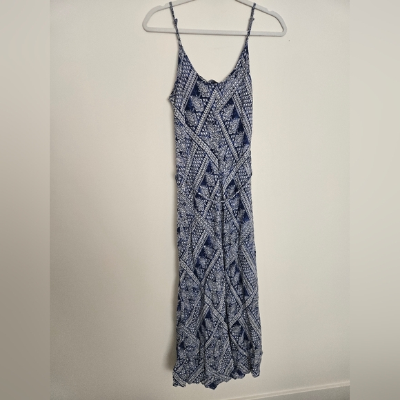 Karen Kane Blue and White Spaghetti Strap Maxi Sundress | Size M - Picture 4 of 5